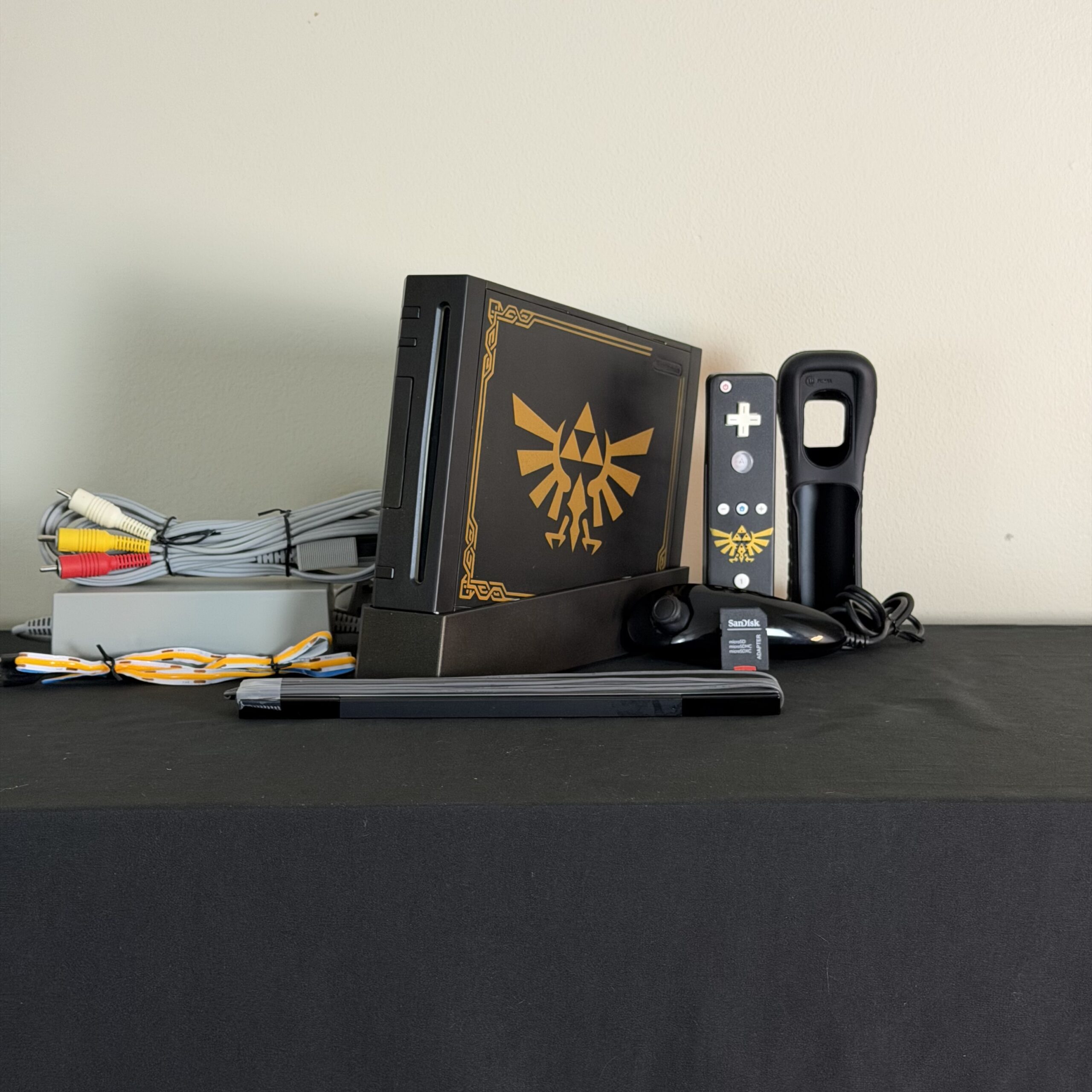 custom zelda nintendo wii console bundle 128gb sd, custom ui themes, gold led custom zelda nintendo wii console bundle 128gb sd, custom ui themes, gold led
